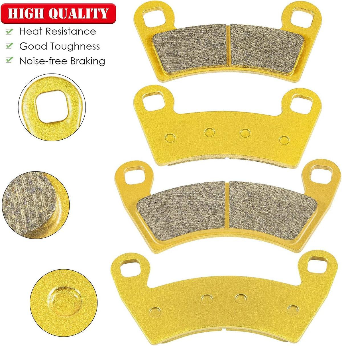 Brake Pads Front and Rear (4 Set) Pack of 2 G34810