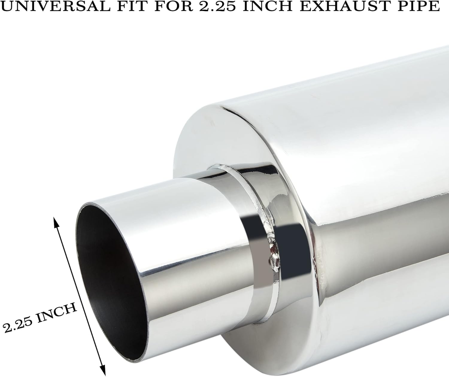 2.25'' Inlet 3'' Outlet Exhaust Burnt Muffler Tip Stainless Steel 14.7'' Length Pack of 2 D39208
