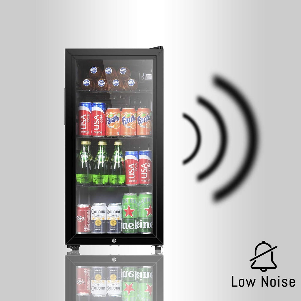 105 Can Freestanding Beverage Refrigerator with Double Glass Door R625833