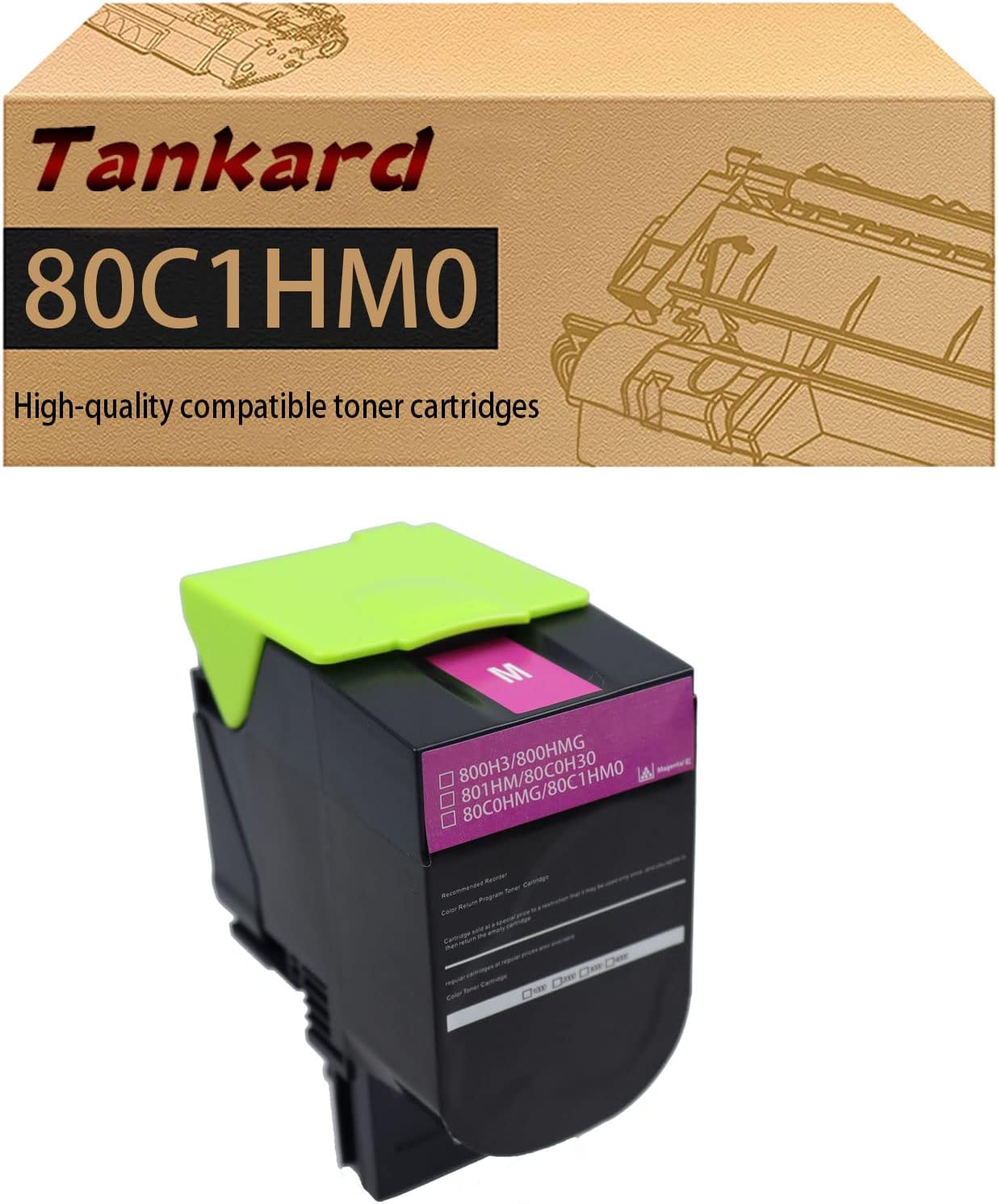 Toner Cartridge Replacement for Lexmark CX410 C410de CX510de (4 Pack) X862882