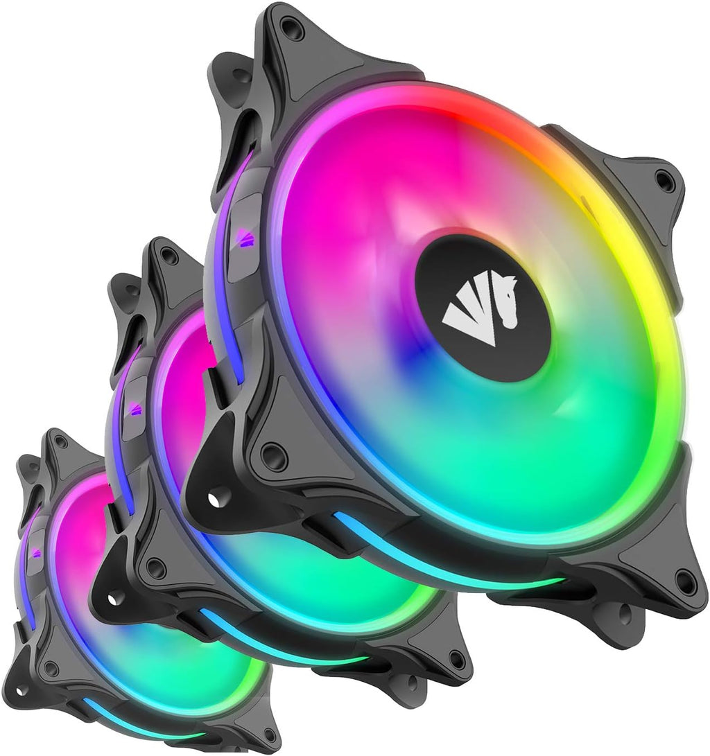 120mm ARGB PWM Case Fan 5PACK Black G293