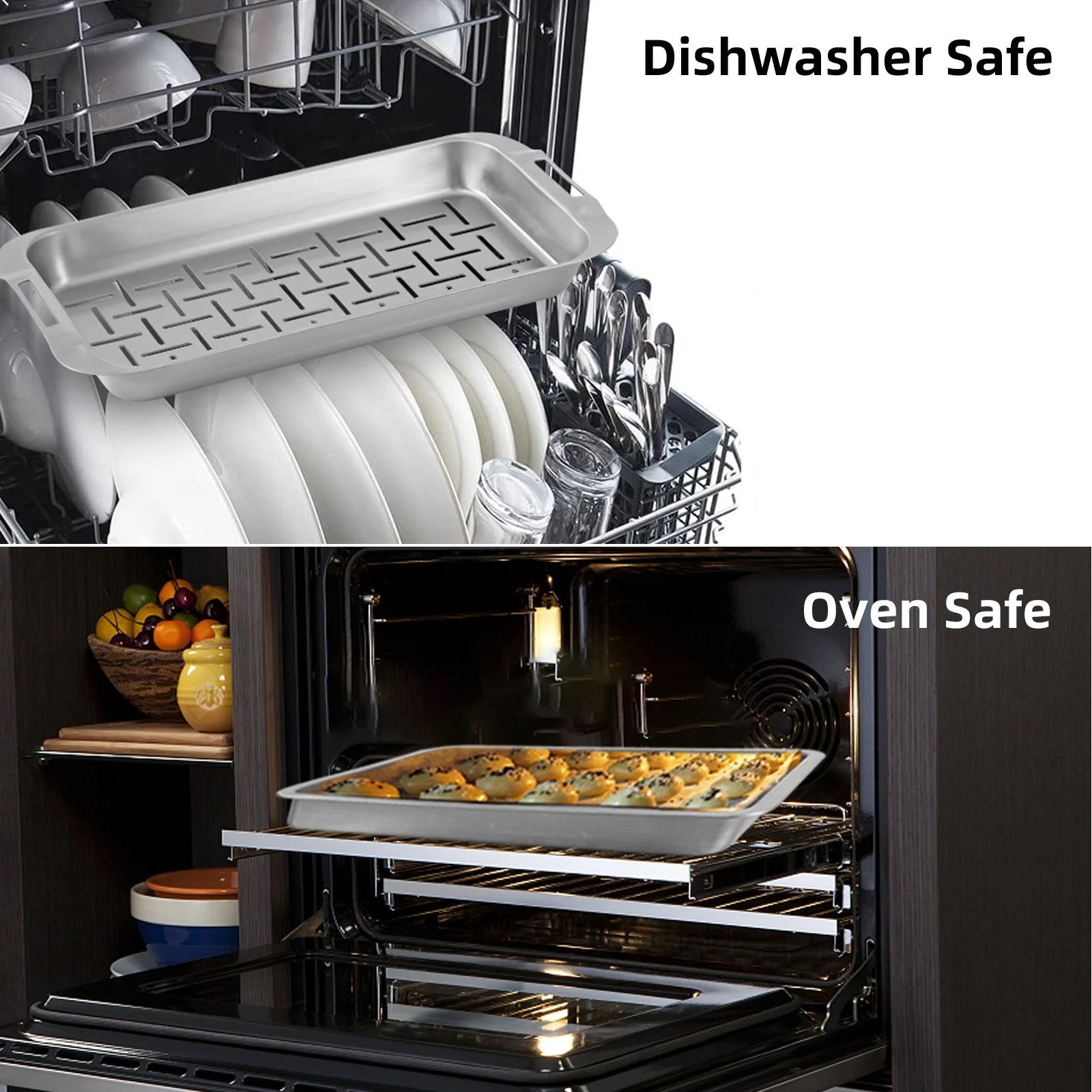 6-Piece Stainless Steel Grill Basket Set with Cooling Rack A1886