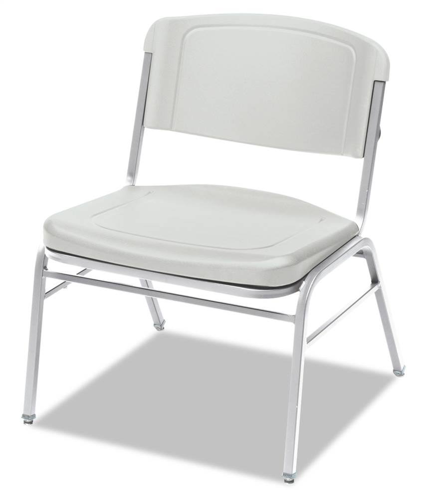 Stackable Chair, Platinum/Silver, 4/Carton G976