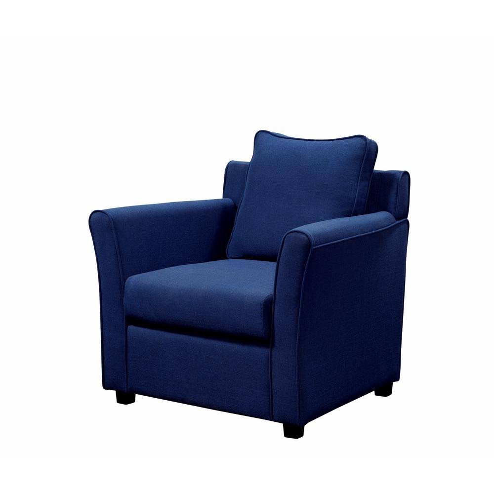 Royal Blue Woven Linen Accent Arm Chair M408888