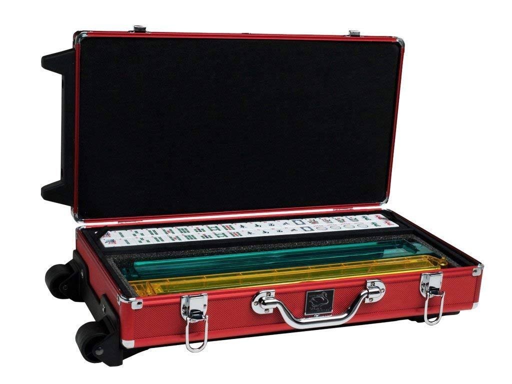 White Aluminum Case Mahjong Set X9501