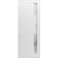 Solid French Double Doors 48 x 84 inches Matte Black with Frosted Glass Wood Solid Panel Frame Trims R115