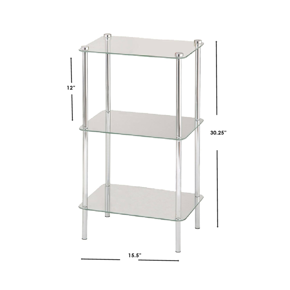3 Tier Rectangle Shelf Shelving H2259