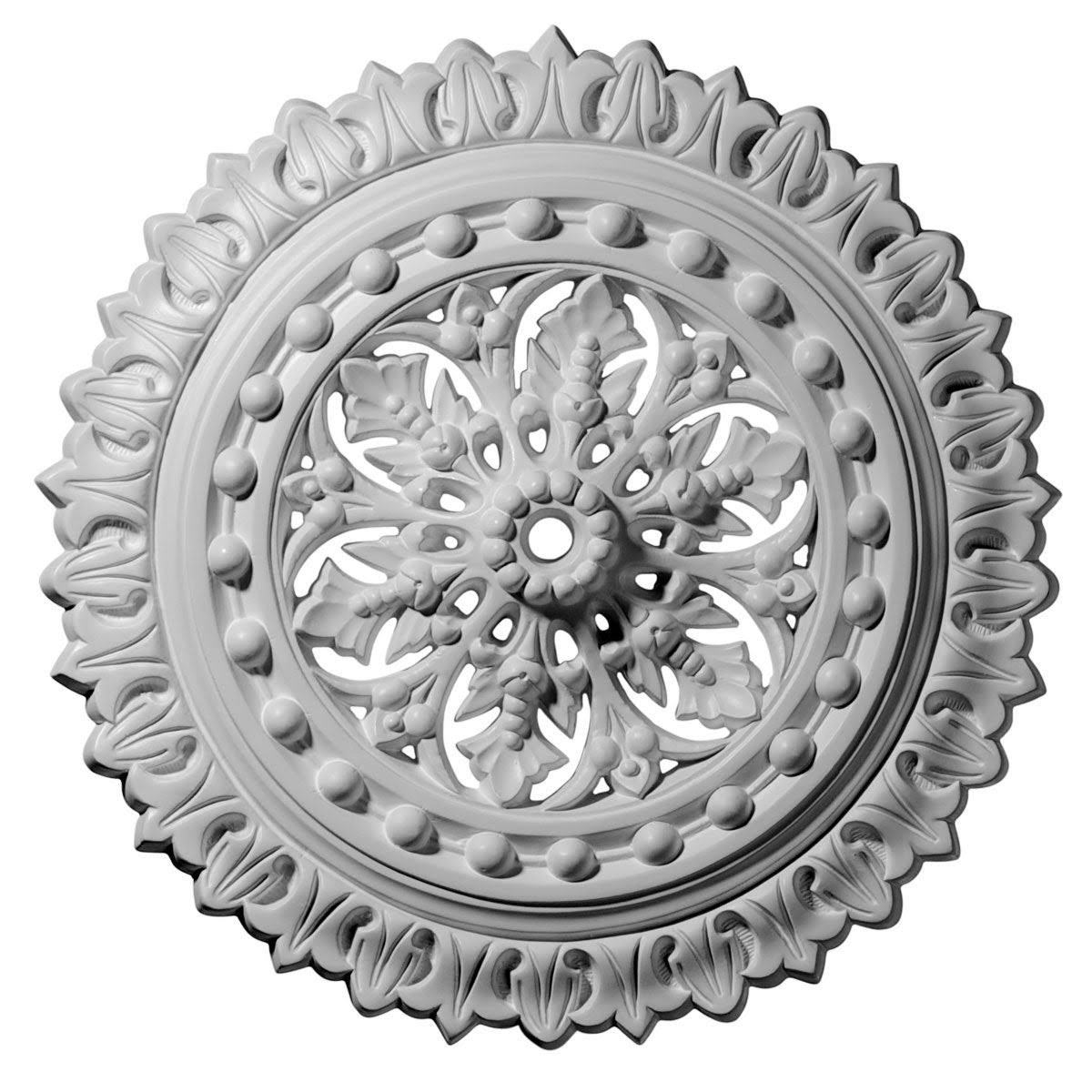 18 1/2x22OD x 7/8x22ID x 1 1/2x22P Hand-Painted Antique Copper Ceiling Medallion L70699