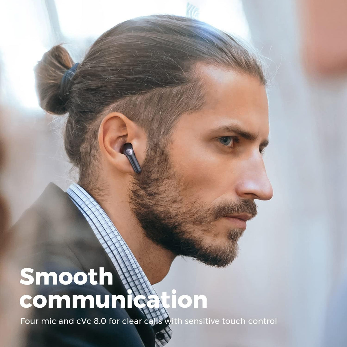 Wireless Earbuds with 14.2mm Driver, Bluetooth V5.2, Four Mic, Game Mode, 17.5 Hrs Q57867