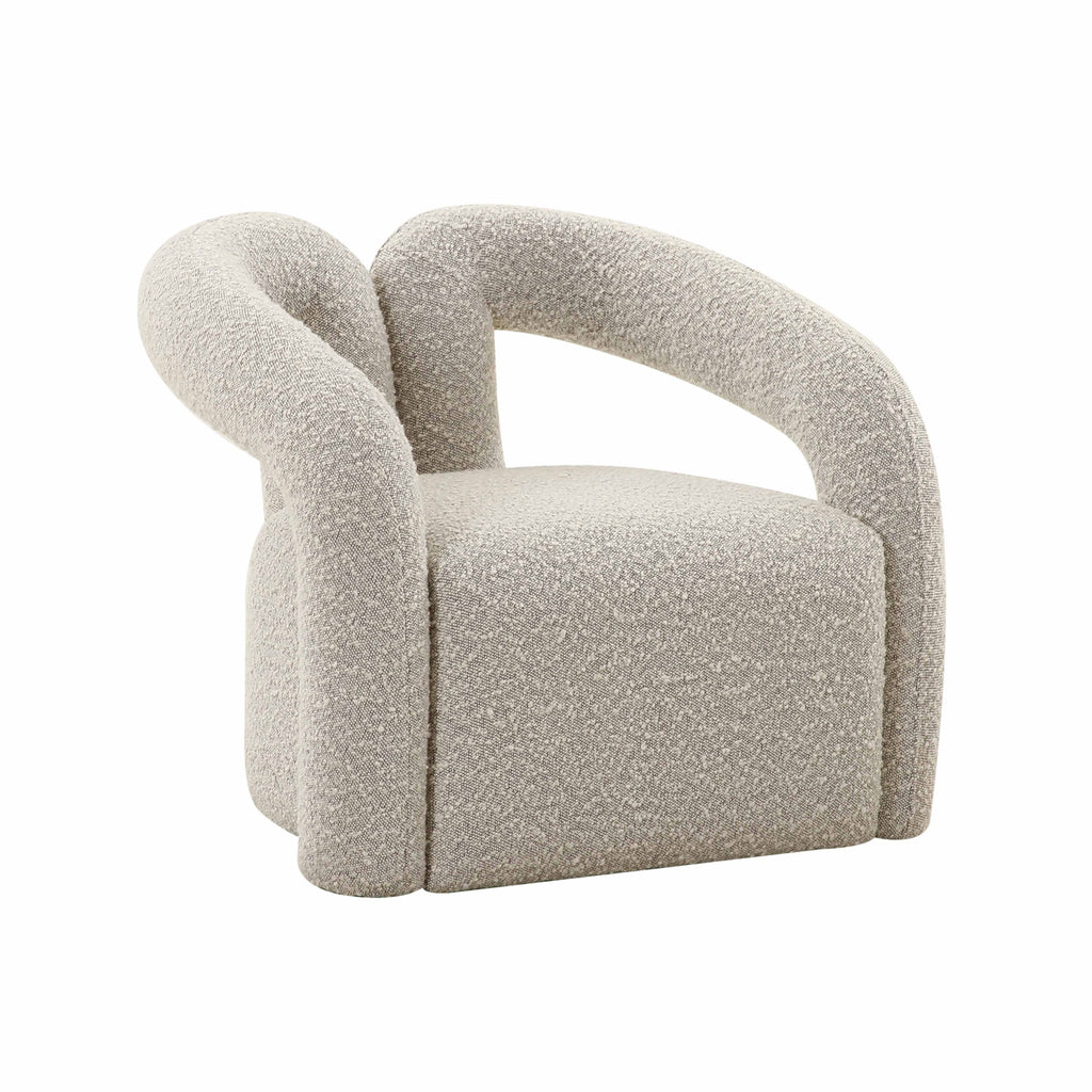 Grey Boucle Accent Chair E499