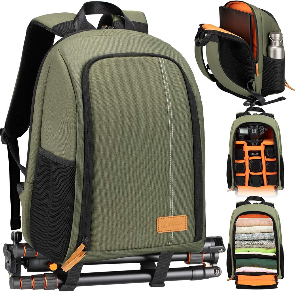 Waterproof Camera Backpack with 15 Inch Laptop Compartment W30062