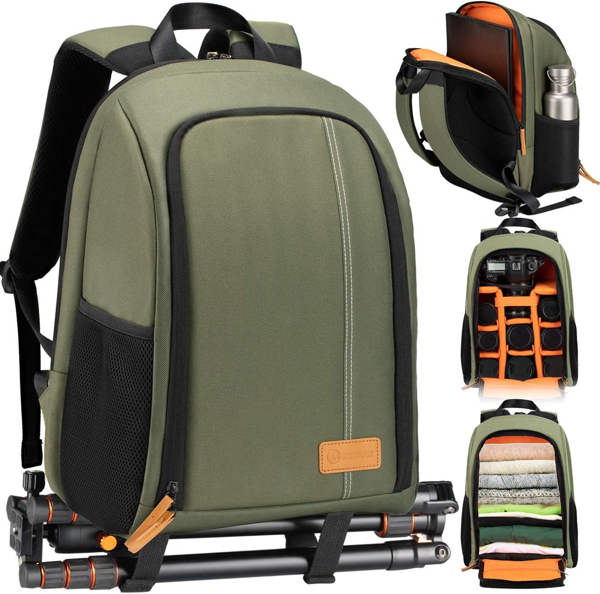 Waterproof Camera Backpack with 15 Inch Laptop Compartment W30062