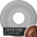 12 1/4x22OD x 4x22ID x 1 1/8x22P Hand-Painted Copper Penny Ceiling Medallion A3521