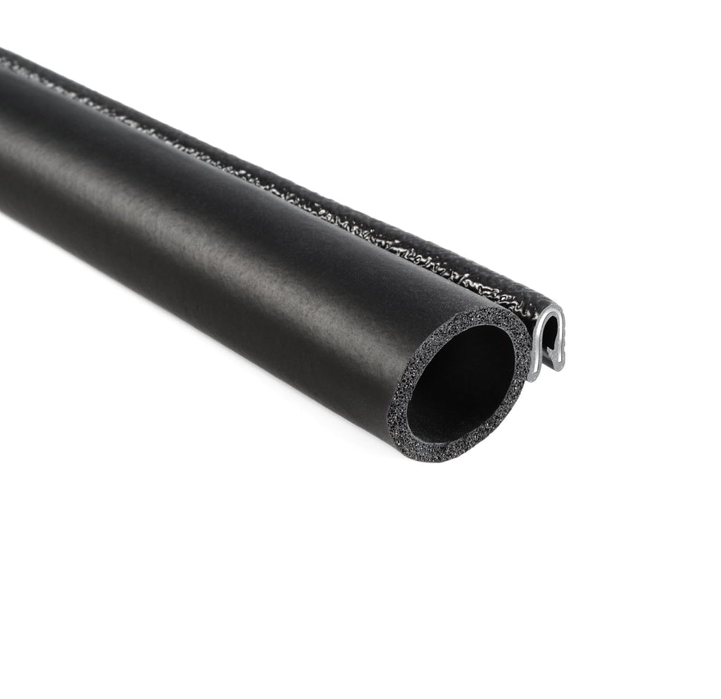 Trim Seal with Side Bulb, 3/4” Bulb Seal Diameter, 25’ Length, PVC Plastic with EPDM Rubber Seal, Pack of 2 D4879