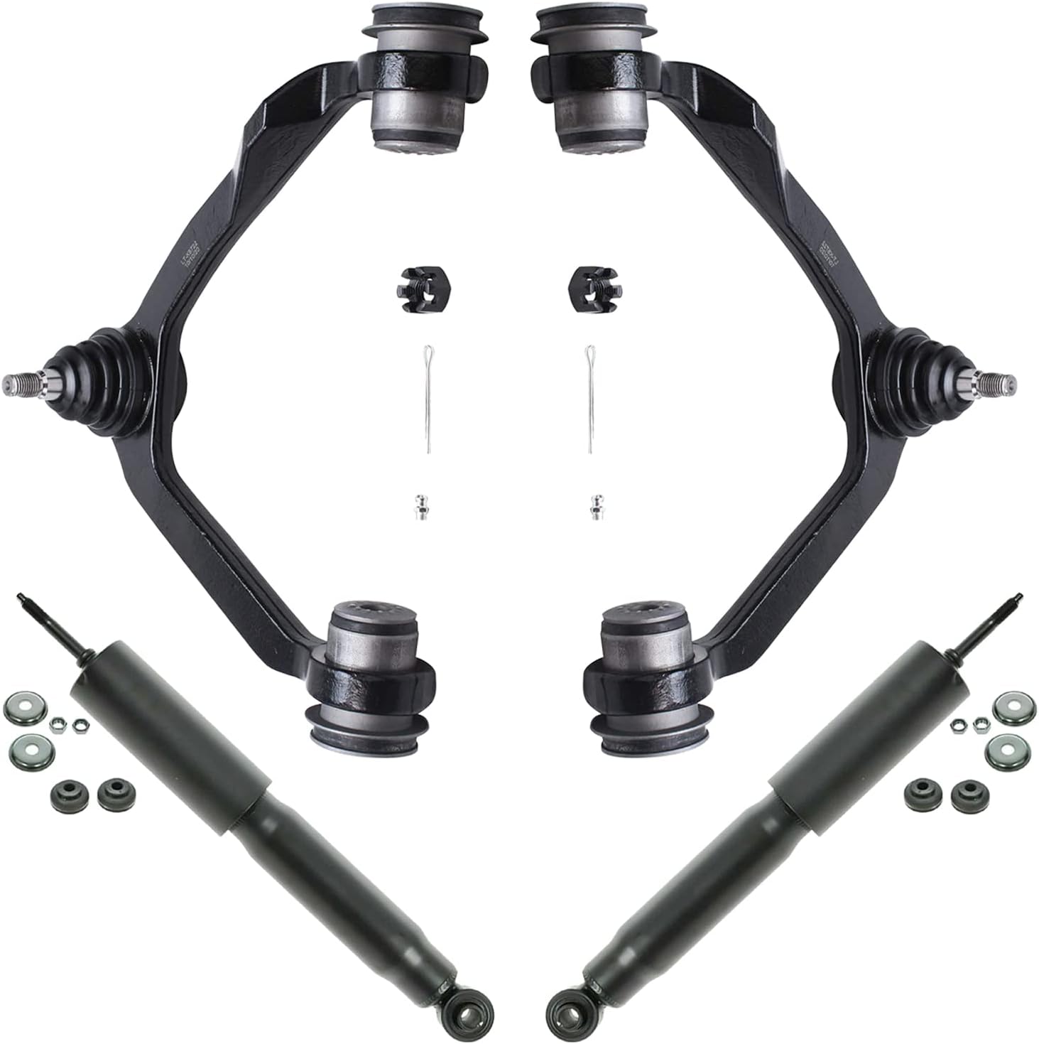 Front Shocks Absorber Assembly with Upper Control Arm with Ball Joint Suspension Kit 4pc Set I772978