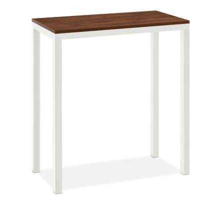 Walnut Top Bar Table with White Base O992