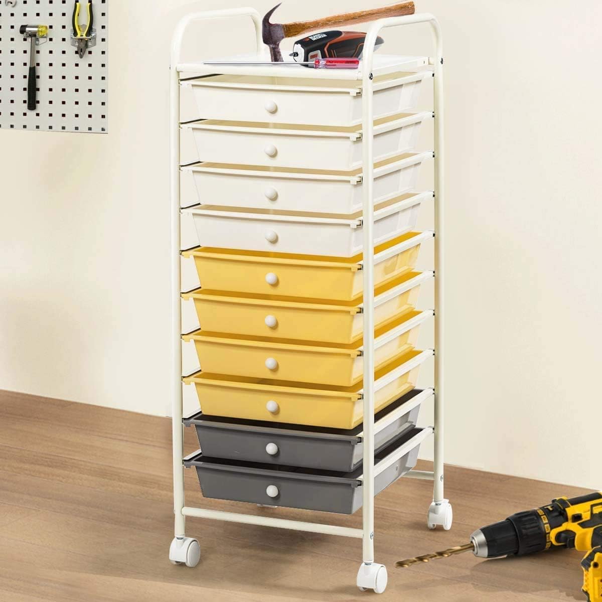 10-Drawer Rolling Storage Cart P621
