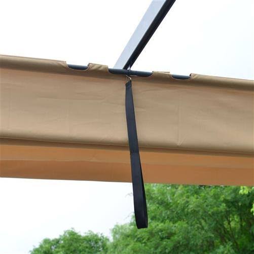 Sand Aluminum Retractable Canopy Pergola V6388