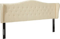Beige Adjustable Fabric Headboard Y996