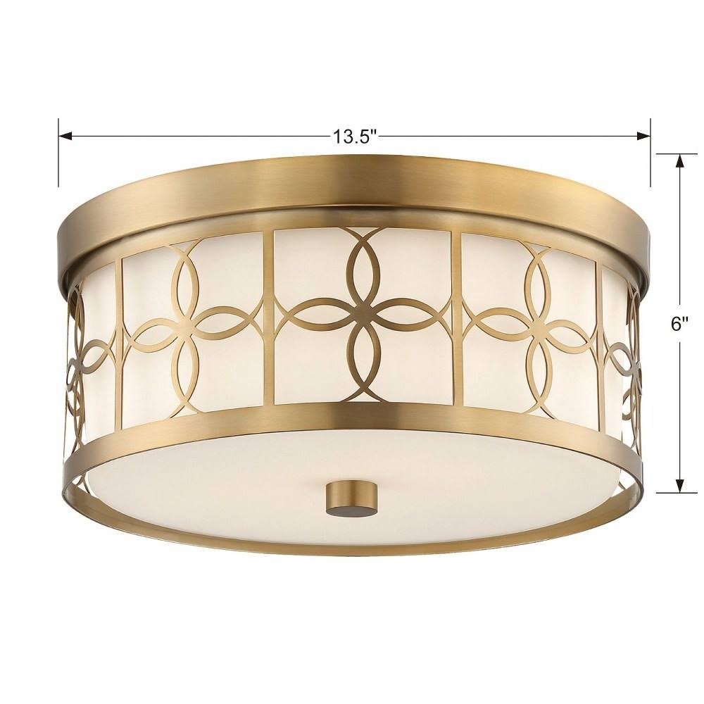 Polished Nickel 2 Light Ceiling Mount Q807993