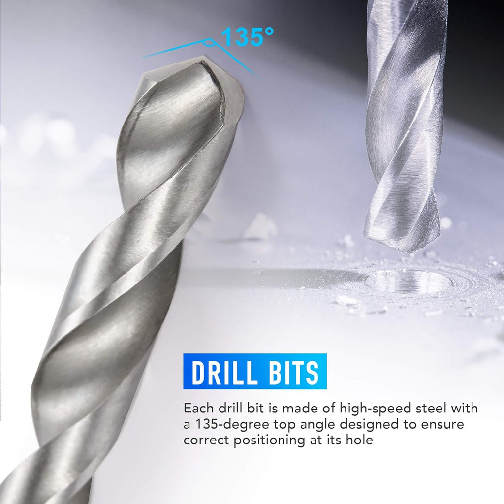 131PC SAE Thread Repair Kit, HSS Drill Helicoil Kit Standard A7937