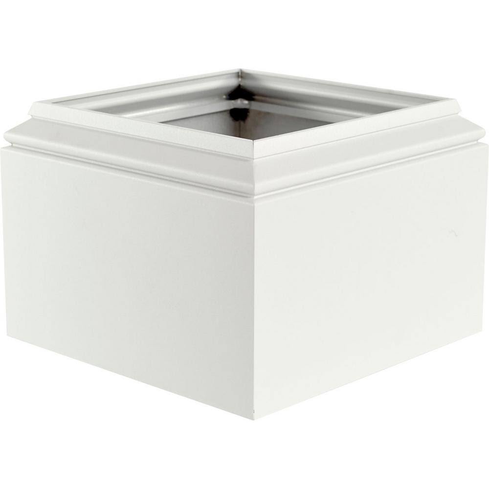 9 in. Aluminum Natchez Capital and Base with Feature for Endura-Aluminum Natchez Style Columns, Wicker Finish N611