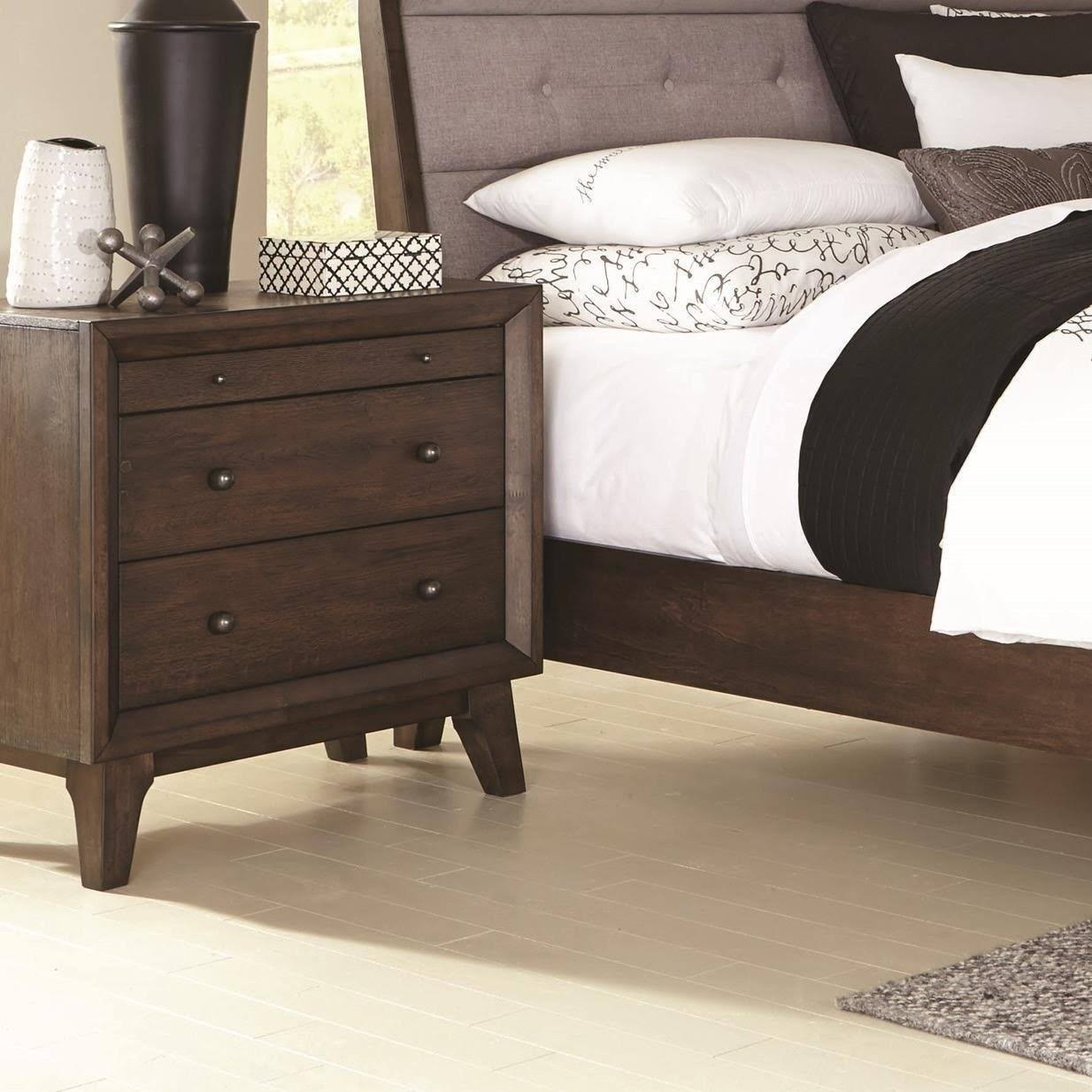 3 Drawer Night Stand with Felt-lined Drawer E3680