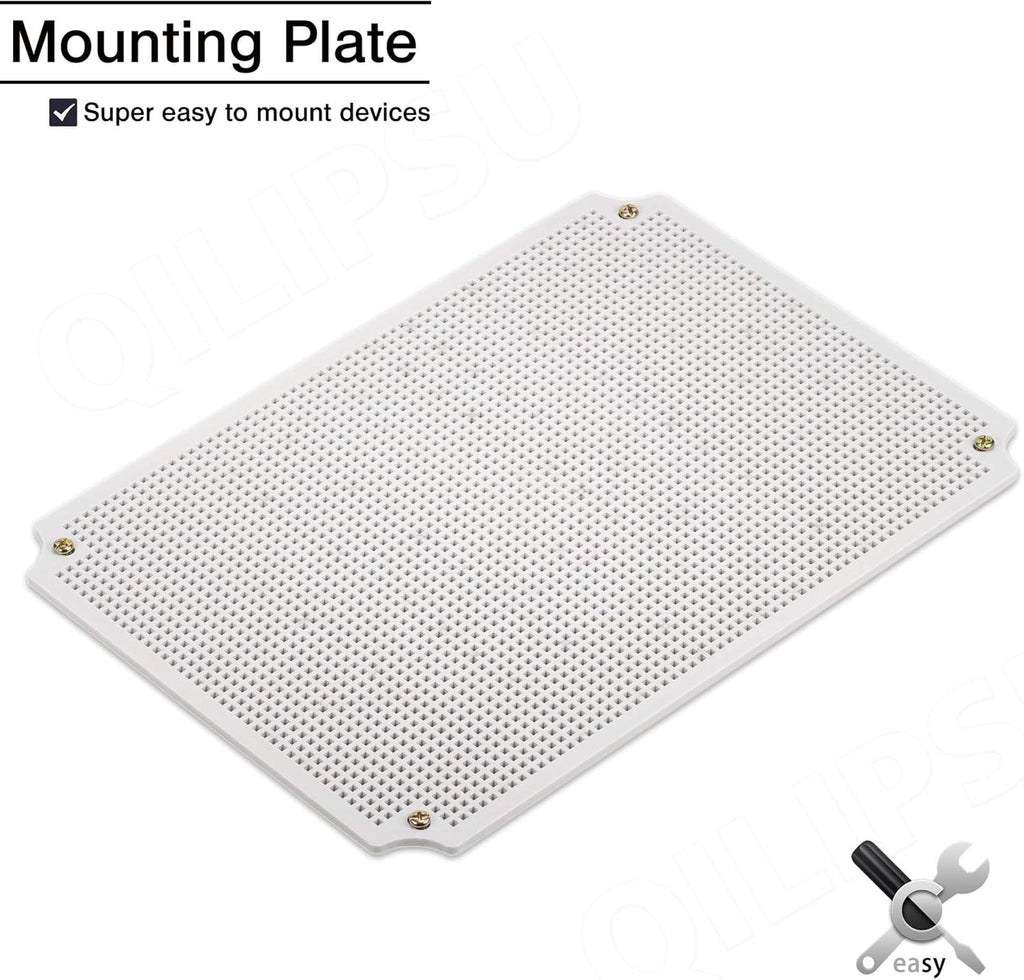 Grey ABS Plastic IP67 Waterproof Junction Box with Mounting Plate K5556