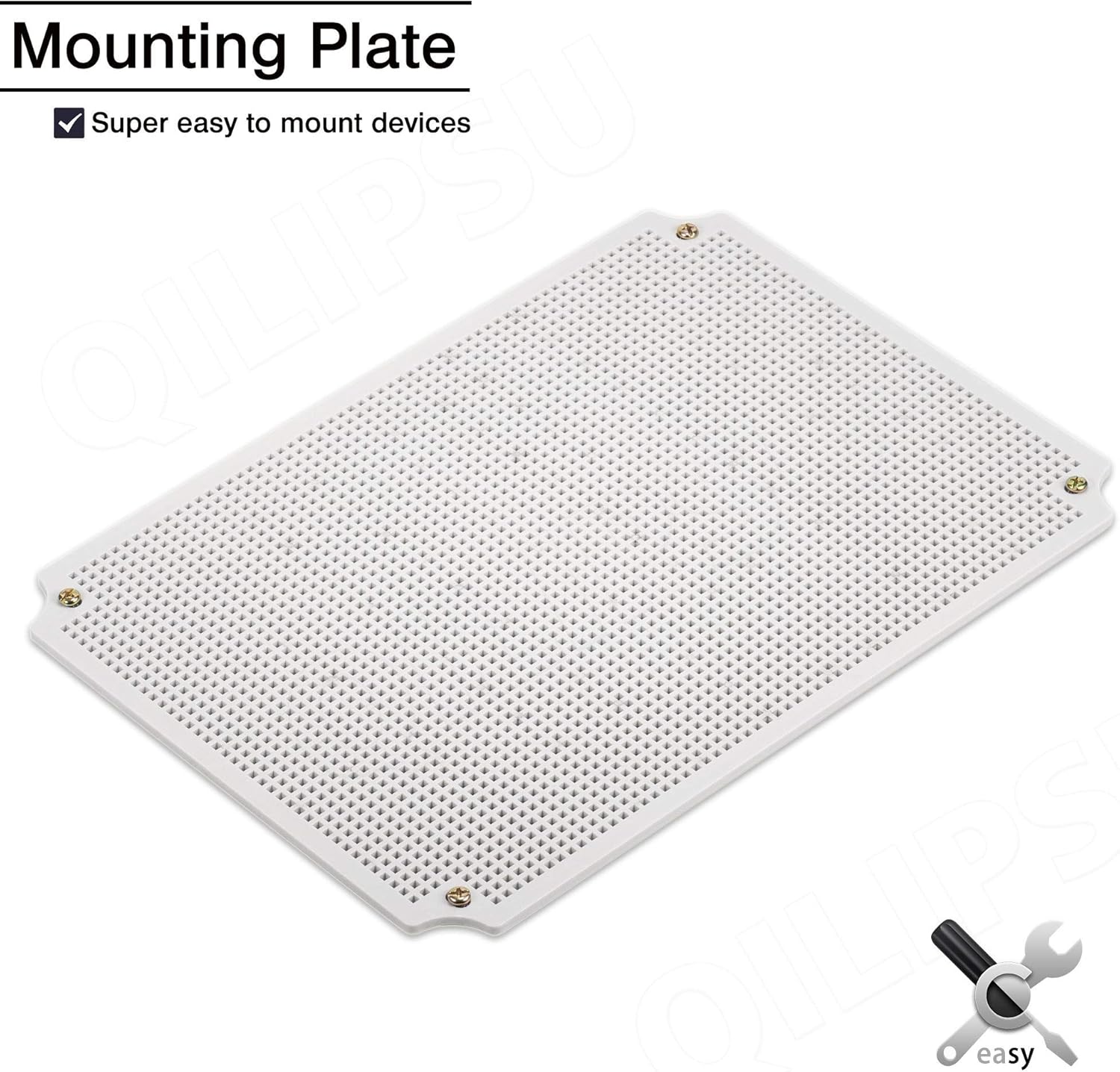 Grey ABS Plastic IP67 Waterproof Junction Box with Mounting Plate K5556
