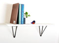 White Washed Wood Bracket Shelf S4686
