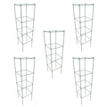 Green Square Folding Tomato Cage Plant Support Tower 12 inch by 46 inch, Pack of 5 Sets O405