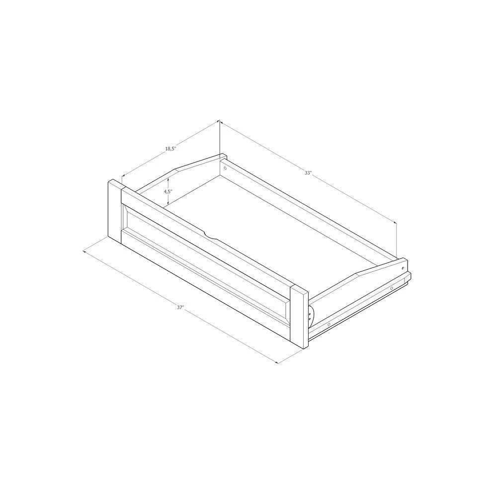Espresso Full-Size Wood Storage Futon with Mattress D998976