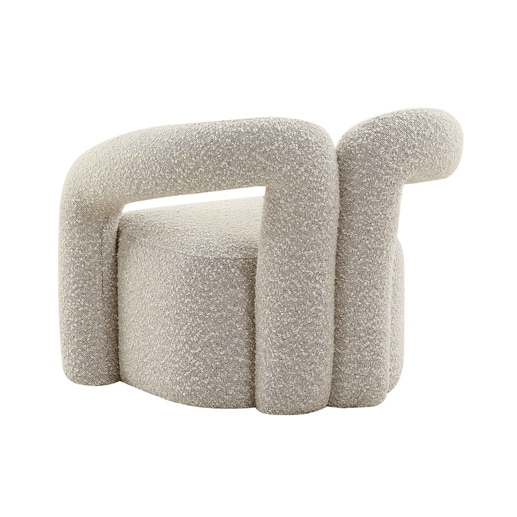 Grey Boucle Accent Chair E499