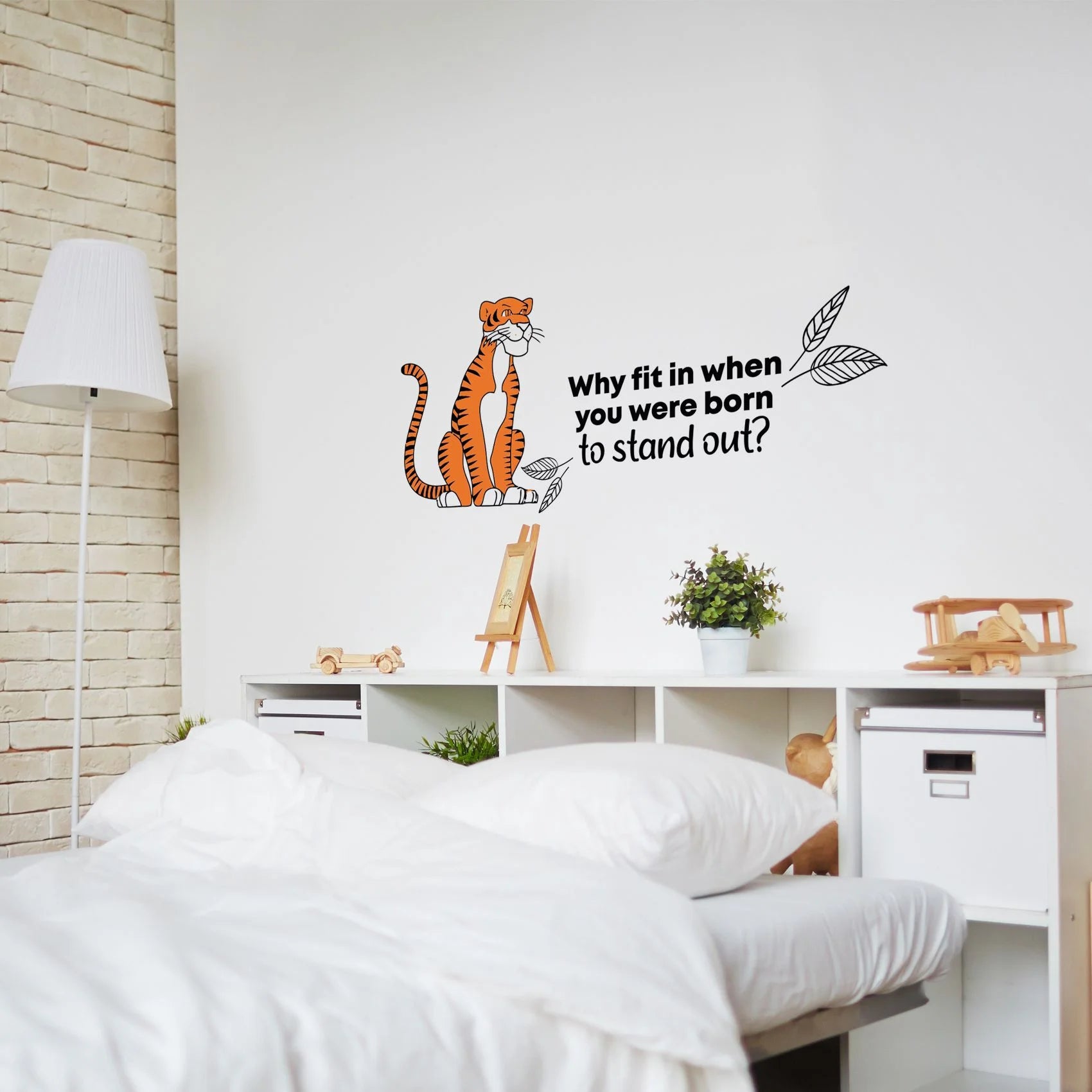 Tiger Cartoon Wall Sticker Decal (15x30 inch) K666553