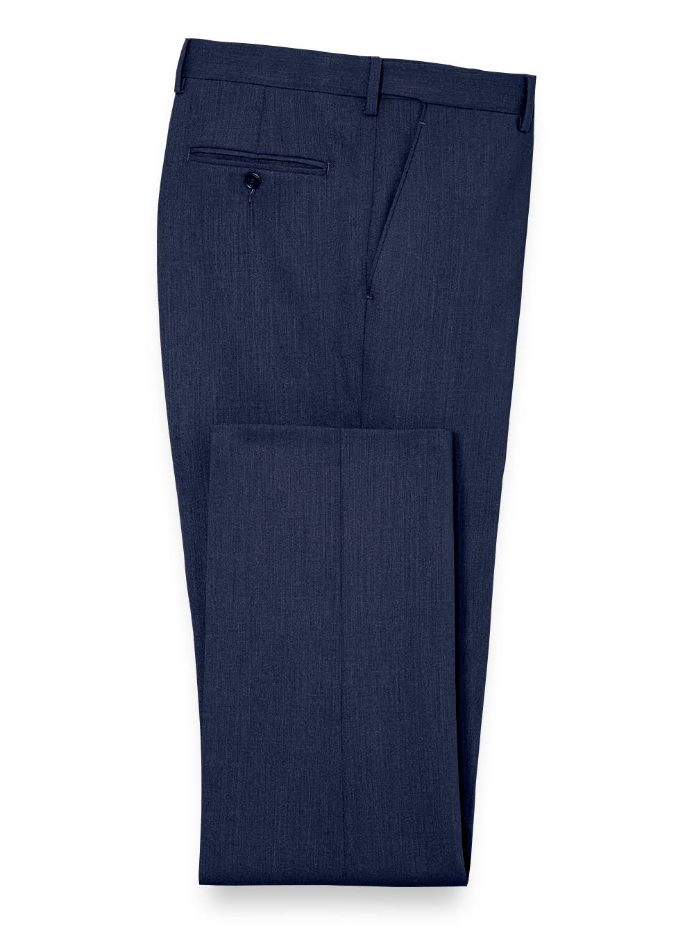 Classic Fit Windowpane Navy Wool Suit N4162