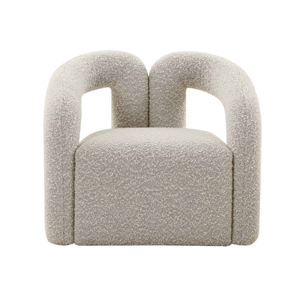 Grey Boucle Accent Chair E499
