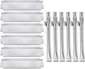 6-Pack Flame Tamers & Grill Burners Replacement for 6 Burner Gas Grills J6995