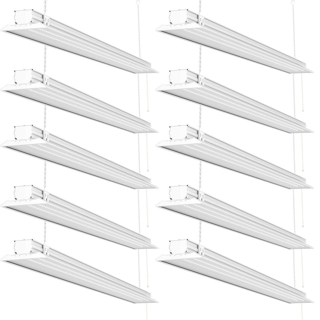 10 Pack Flat LED Shop Light Fixture 40W 5000K Daylight V80454