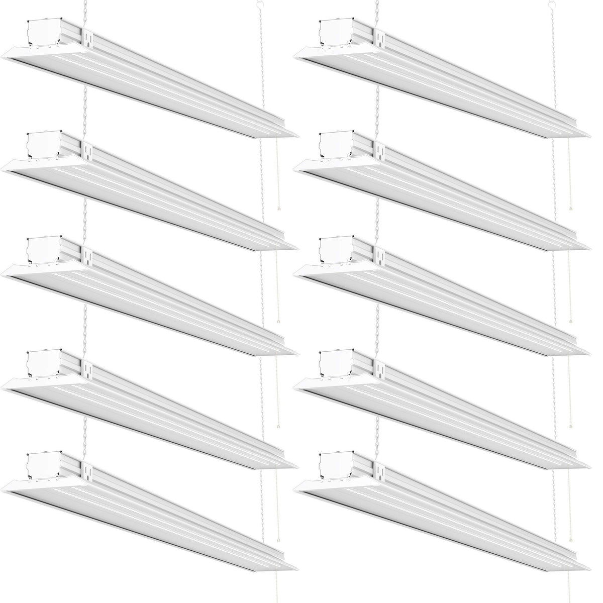 10 Pack Flat LED Shop Light Fixture 40W 5000K Daylight V80454