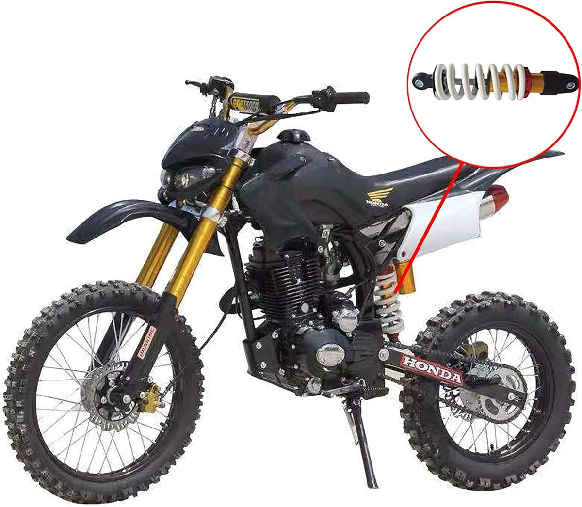 260mm 10.2'' Rear Shock Absorber Suspension for ATV Quad Dirt Pit Bike Pack of 2 Y494838