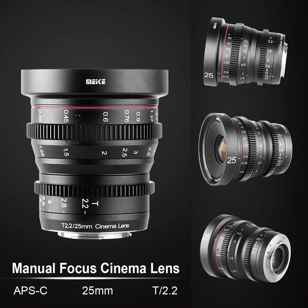25mm T2.2 Manual Focus 4K Mini Cine Lens for Micro Four Thirds Mount Z4279